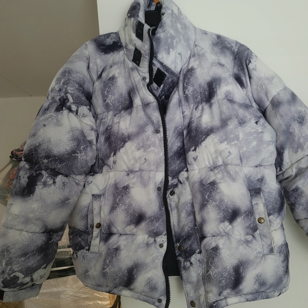 River Island Black and White Puffer Jacket